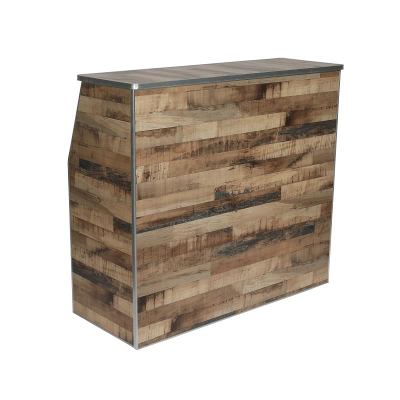 Picture of Flash Furniture XA-BAR-48-NAT-GG 4 ft. Amara Rustic Natural Wood Plank Laminate Foldable Bar - Portable Event Bar