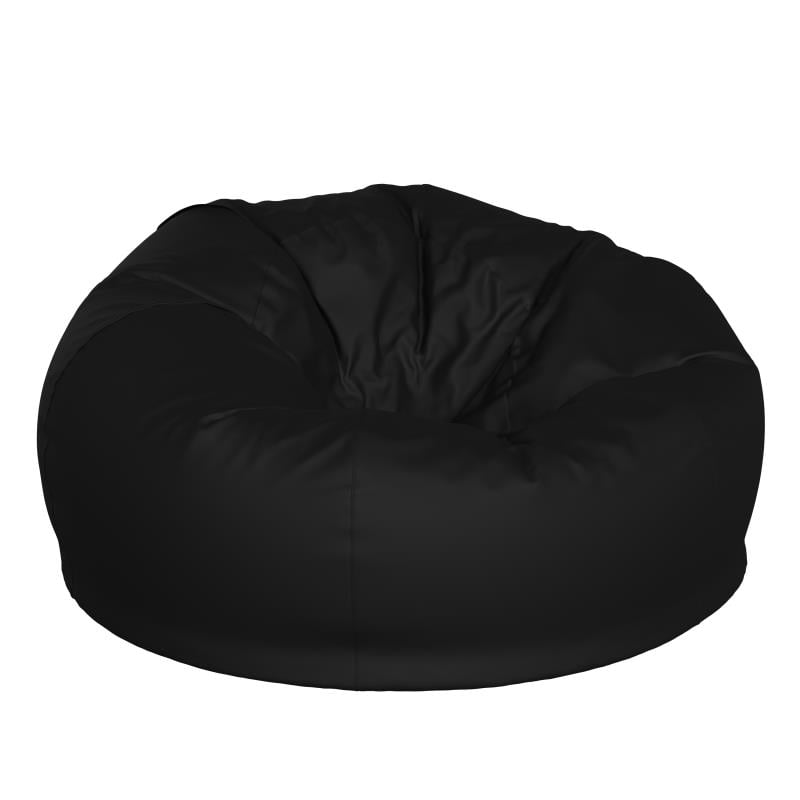 DG-BEAN-LARGE-SOLID-BK-GG Duncan Oversized Solid Black Refillable Bean Bag Chair for All Ages -  Flash Furniture