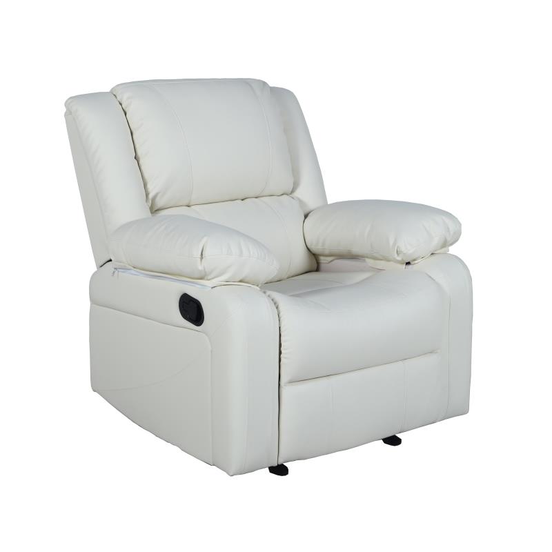 BT-70597-1-CRM-GG Harmony Series Cream LeatherSoft Recliner