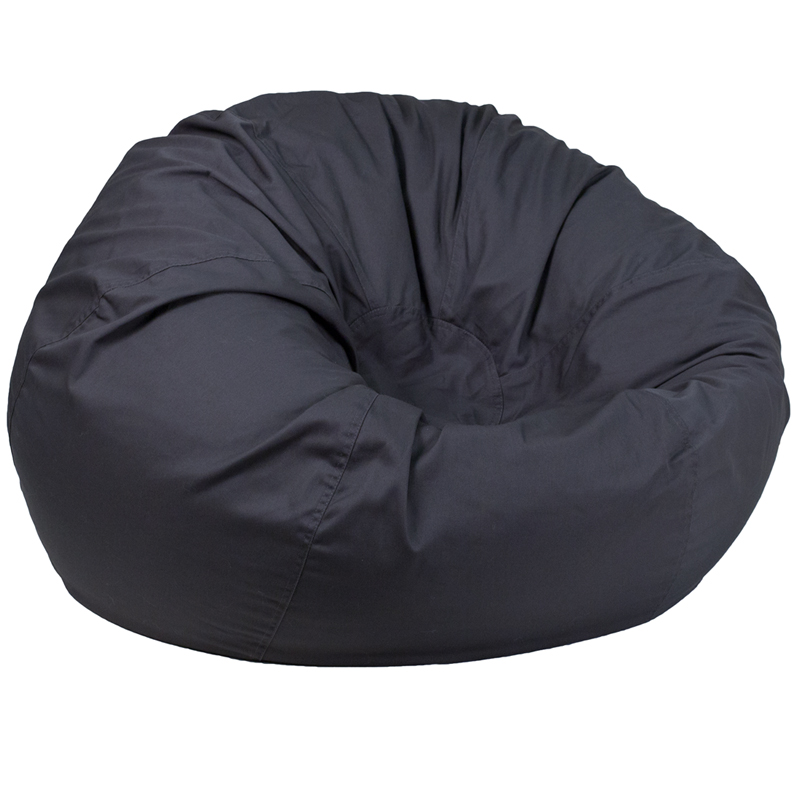 Picture of Flash Furniture DG-BEAN-LARGE-SOLID-GY-GG Oversized Solid Gray Bean Bag Chair