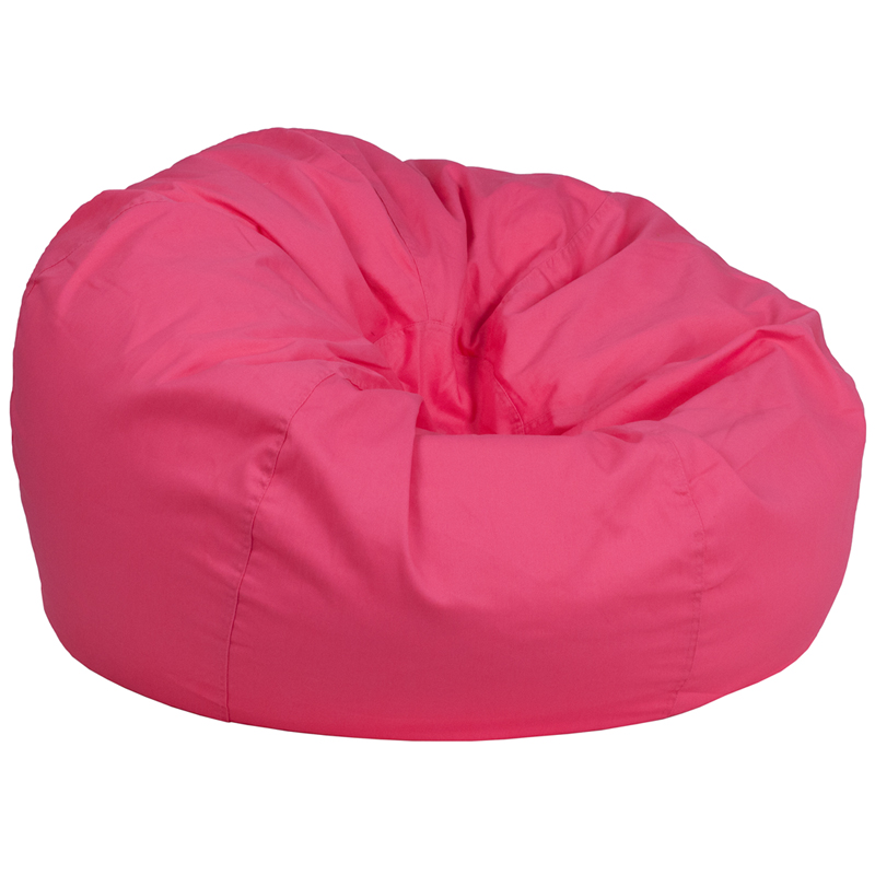 Picture of Flash Furniture DG-BEAN-LARGE-SOLID-HTPK-GG Oversized Solid Hot Pink Bean Bag Chair