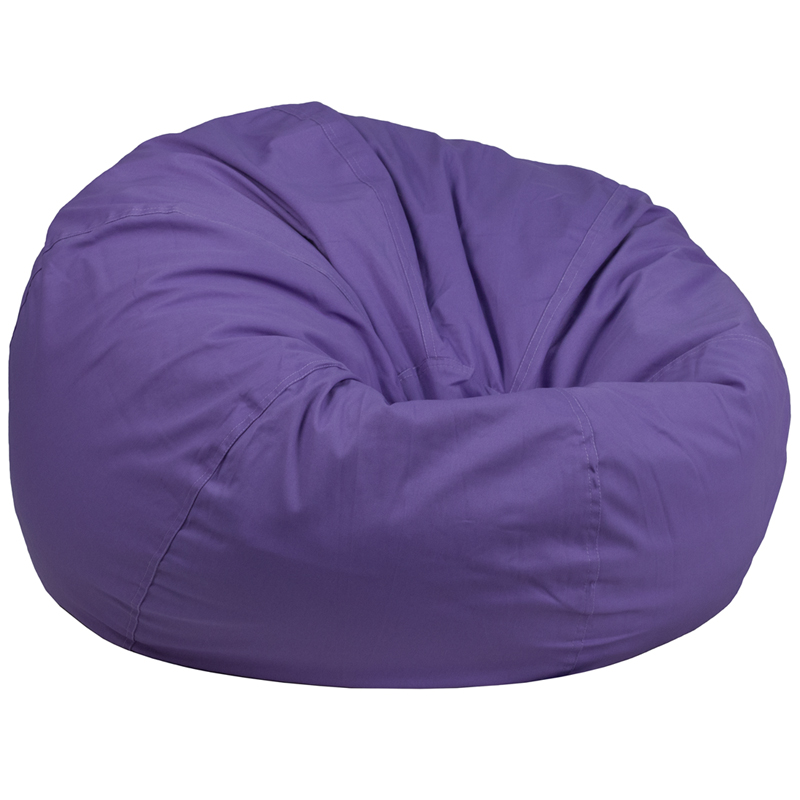 Picture of Flash Furniture DG-BEAN-LARGE-SOLID-PUR-GG Oversized Solid Purple Bean Bag Chair