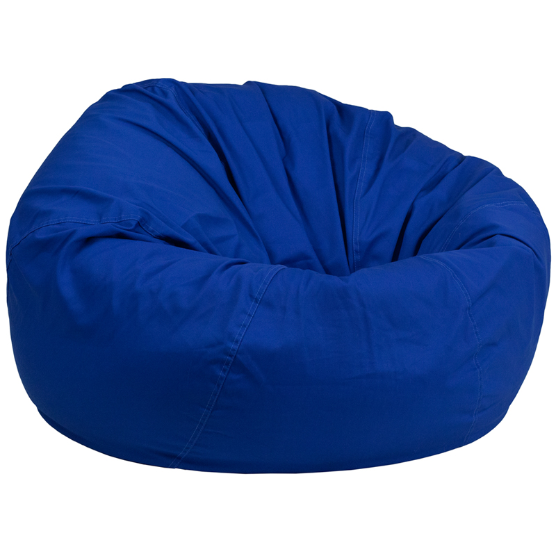 Picture of Flash Furniture DG-BEAN-LARGE-SOLID-ROYBL-GG Oversized Solid Royal Blue Bean Bag Chair