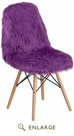 Picture of Flash Furniture DL-15-GG 34 x 18.50 x 21 in. Shaggy Dog Purple Accent Chair