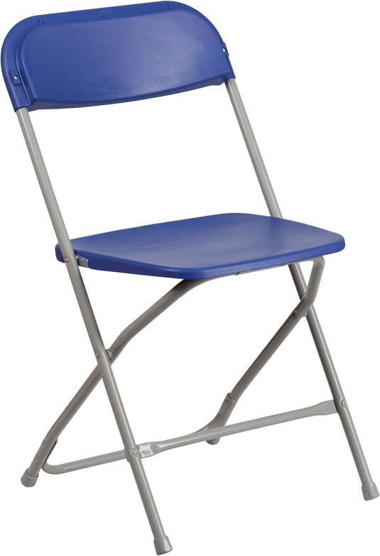 Hercules 800 lbs Capacity Blue Folding Chair - Blue - Set of 2 - Durable Design