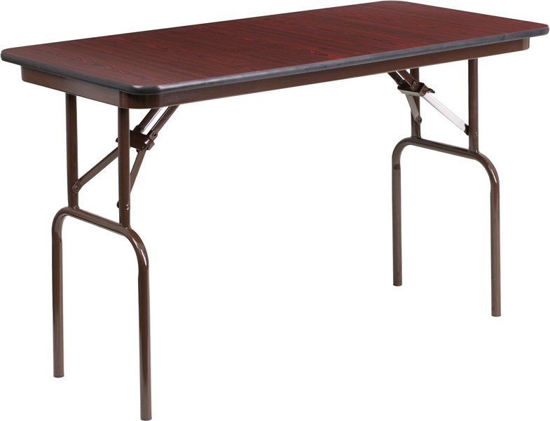 Picture of Flash Furniture YT-2448-HIGH-WAL-GG 24 x 48 in. Rectangular High Pressure Mahogany Laminate Folding Banquet Table