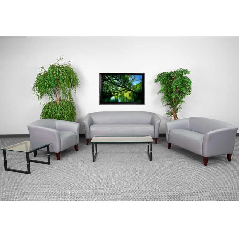 Picture of Flash Furniture 111-SET-GY-GG Hercules Imperial Series Reception Set in Gray