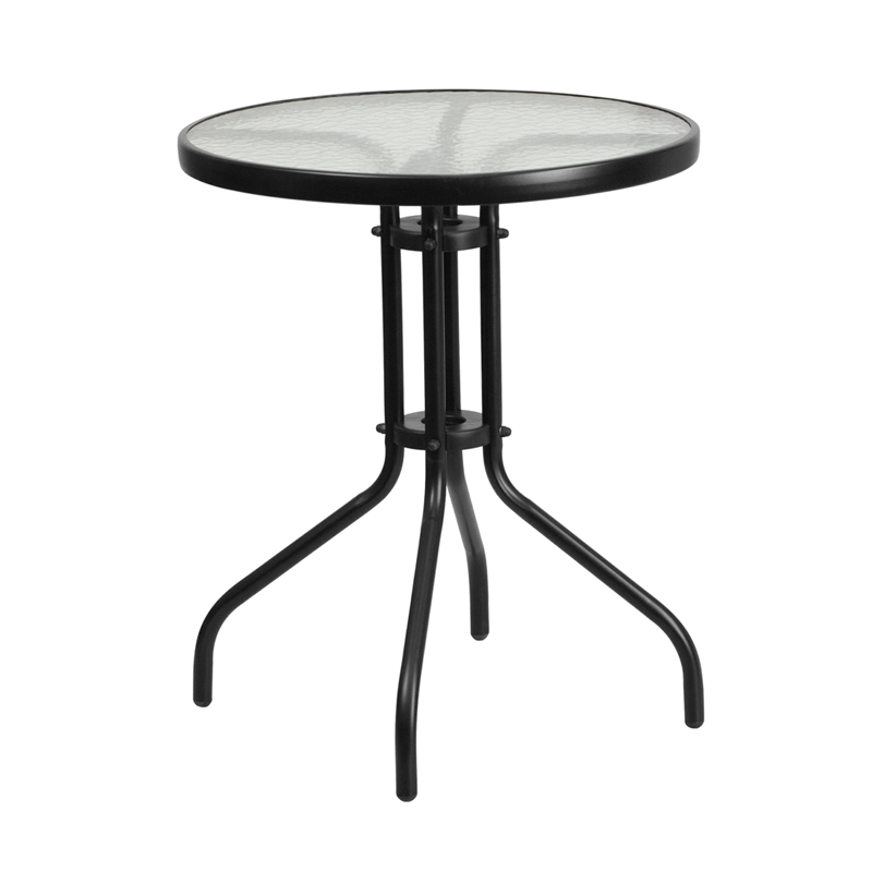 Picture of Flash Furniture TLH-070-1-GG 23.75 in. Round Tempered Glass Metal Table