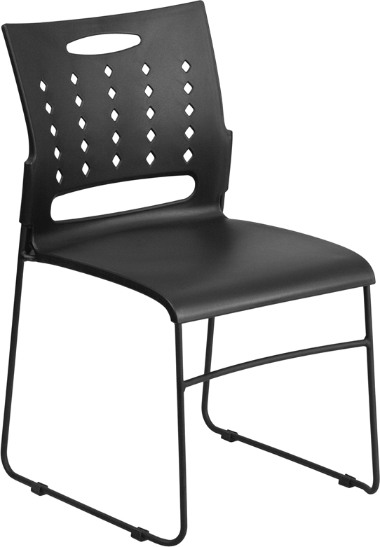 Hercules Stack Chair - Black - Set of 2 - 881 lbs Capacity
