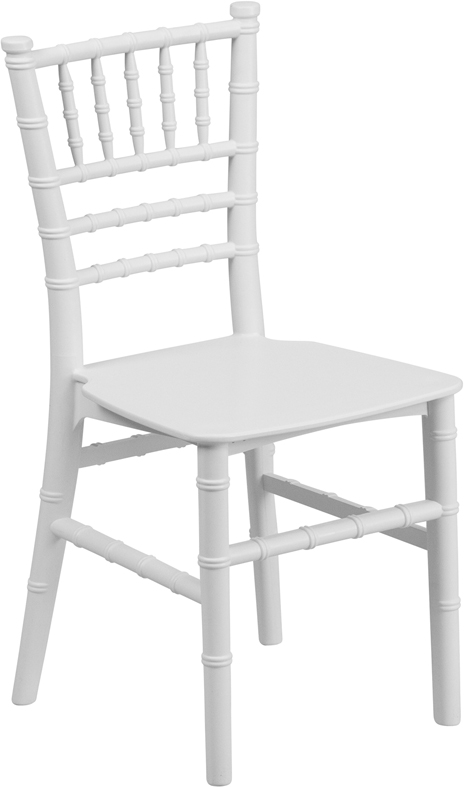 Picture of Flash Furniture LE-L-7K-WH-GG Kids White Resin Chiavari Chair
