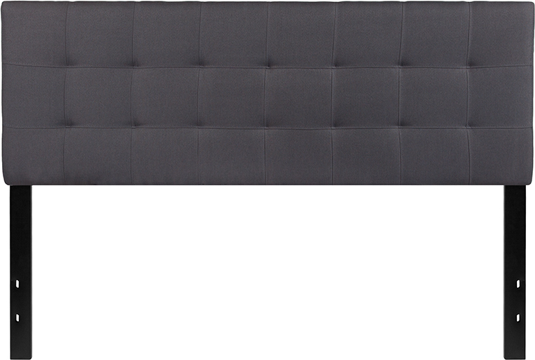Bedford Tufted Upholstered Queen Size Headboard - Dark Gray Fabric