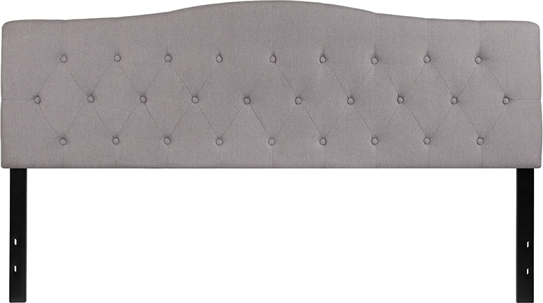 Cambridge Tufted King Headboard - Light Gray - Upholstered Design