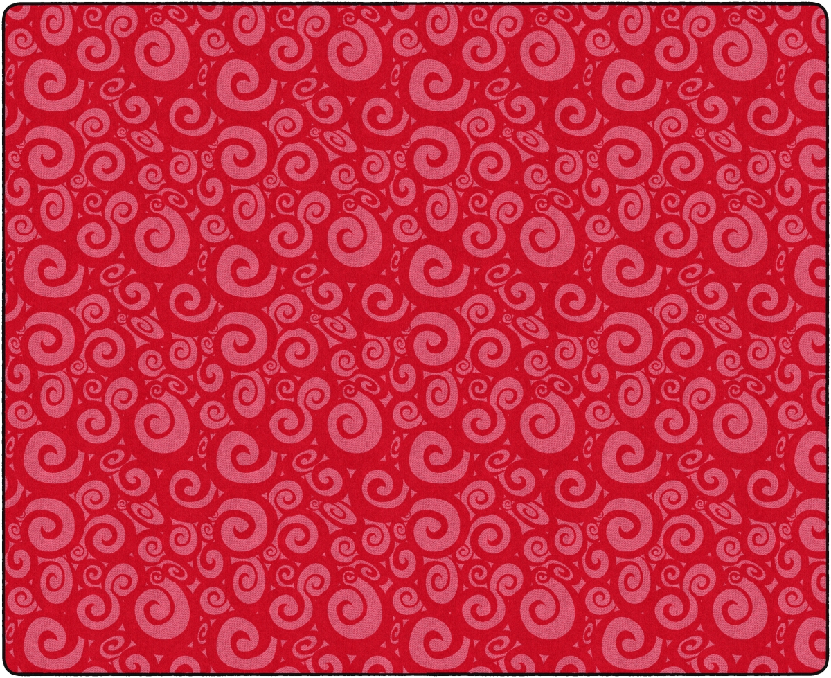 FE390-58A 10 ft. 9 x 13 ft. 2 Swirl Tone on Tone Rug, Cherry - Rectangle