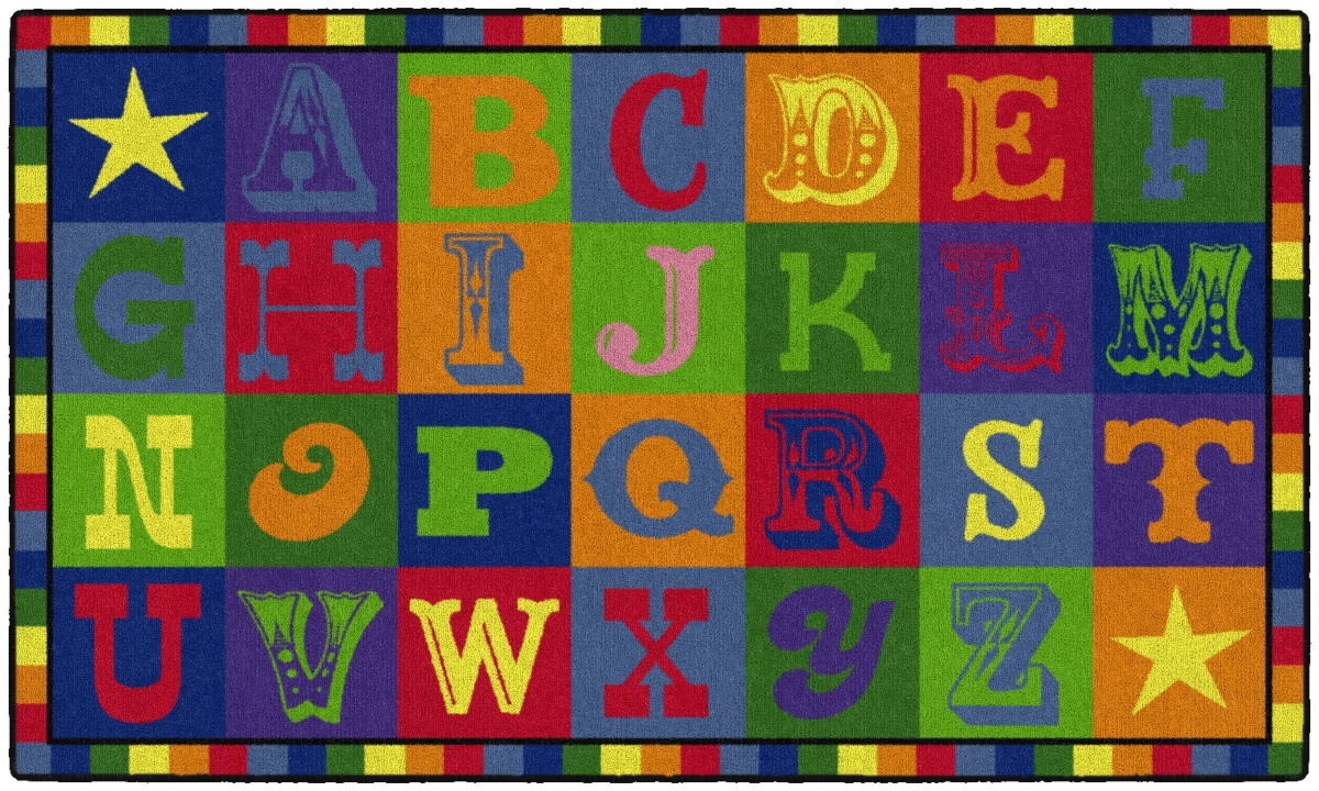 CE191-16W 3 x 5 ft. Early Blocks Rug - Rectangle