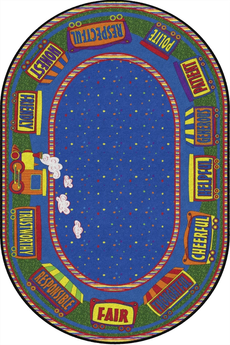 FE285-23A 4 x 6 ft. The Good Friend Train Rug - Oval