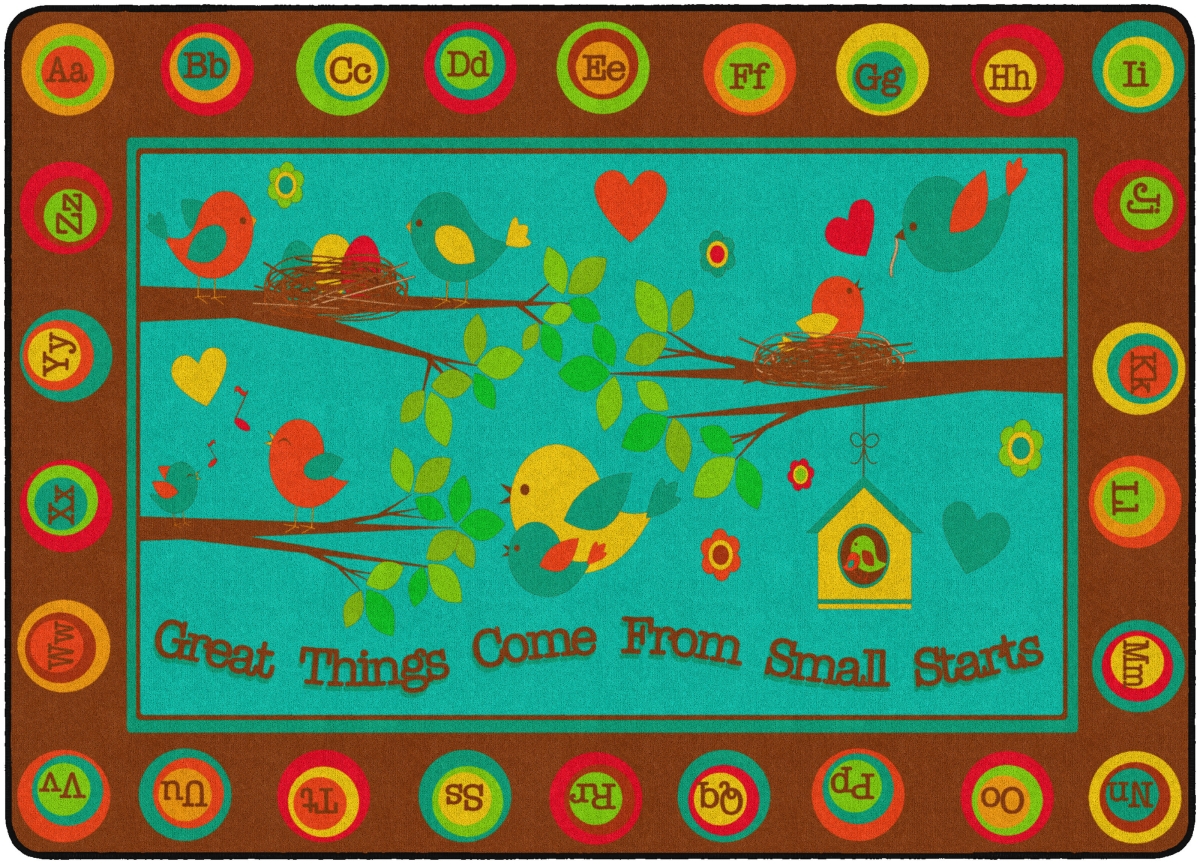 FE287-32A 6 ft. x 8 ft. 4 Great Things Come from Small Starts Rug - Rectangle