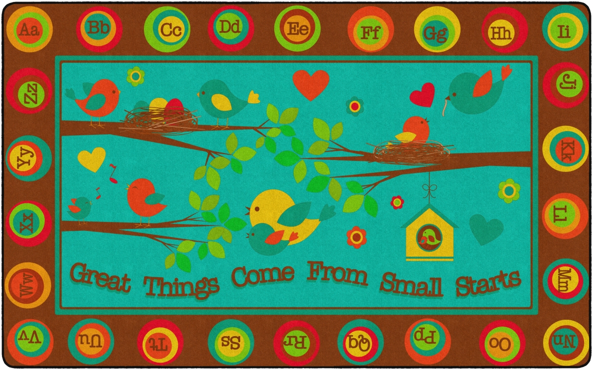 FE287-44A 7 ft. 6 x 12 ft. Great Things Come from Small Starts Rug - Rectangle