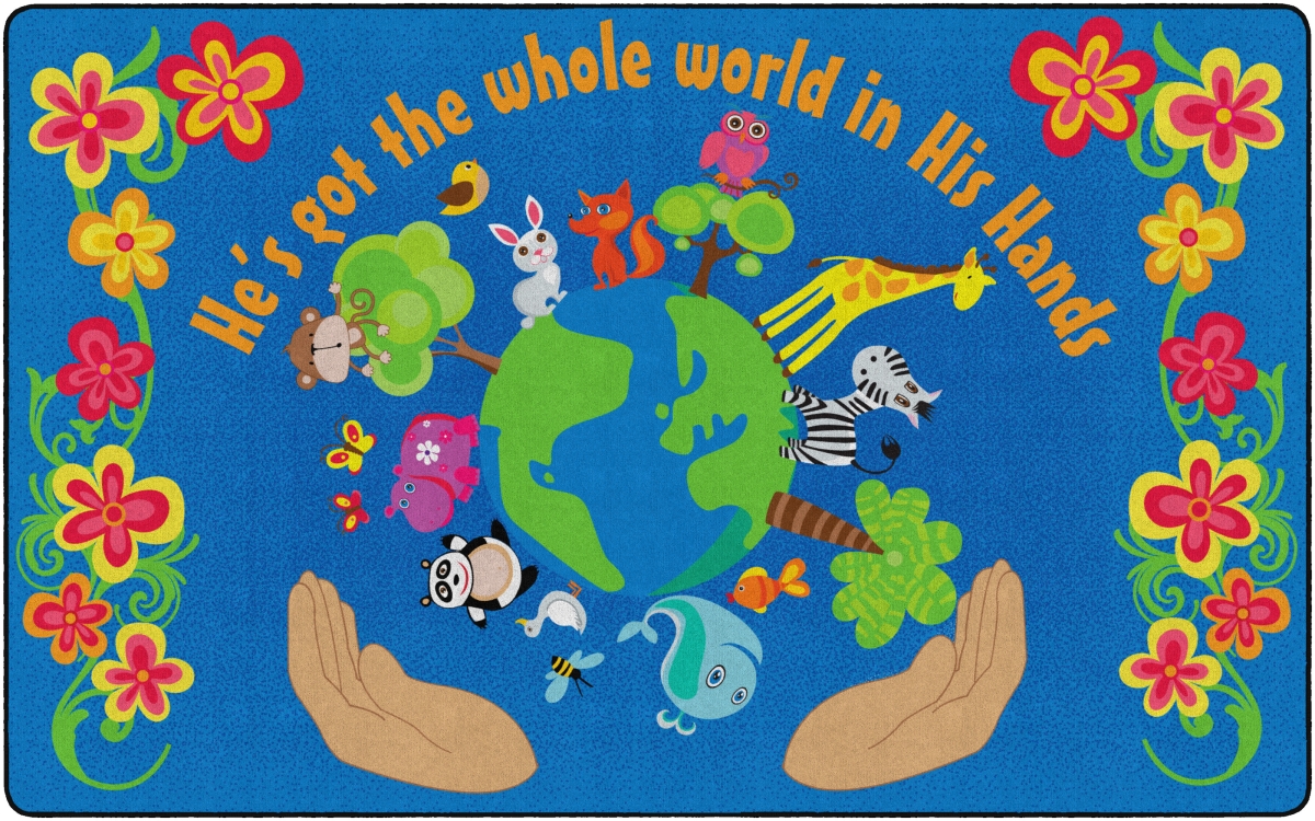 7 ft. 6 x 12 ft. He is Got the Whole World in His Hands Rug - Rectangle
