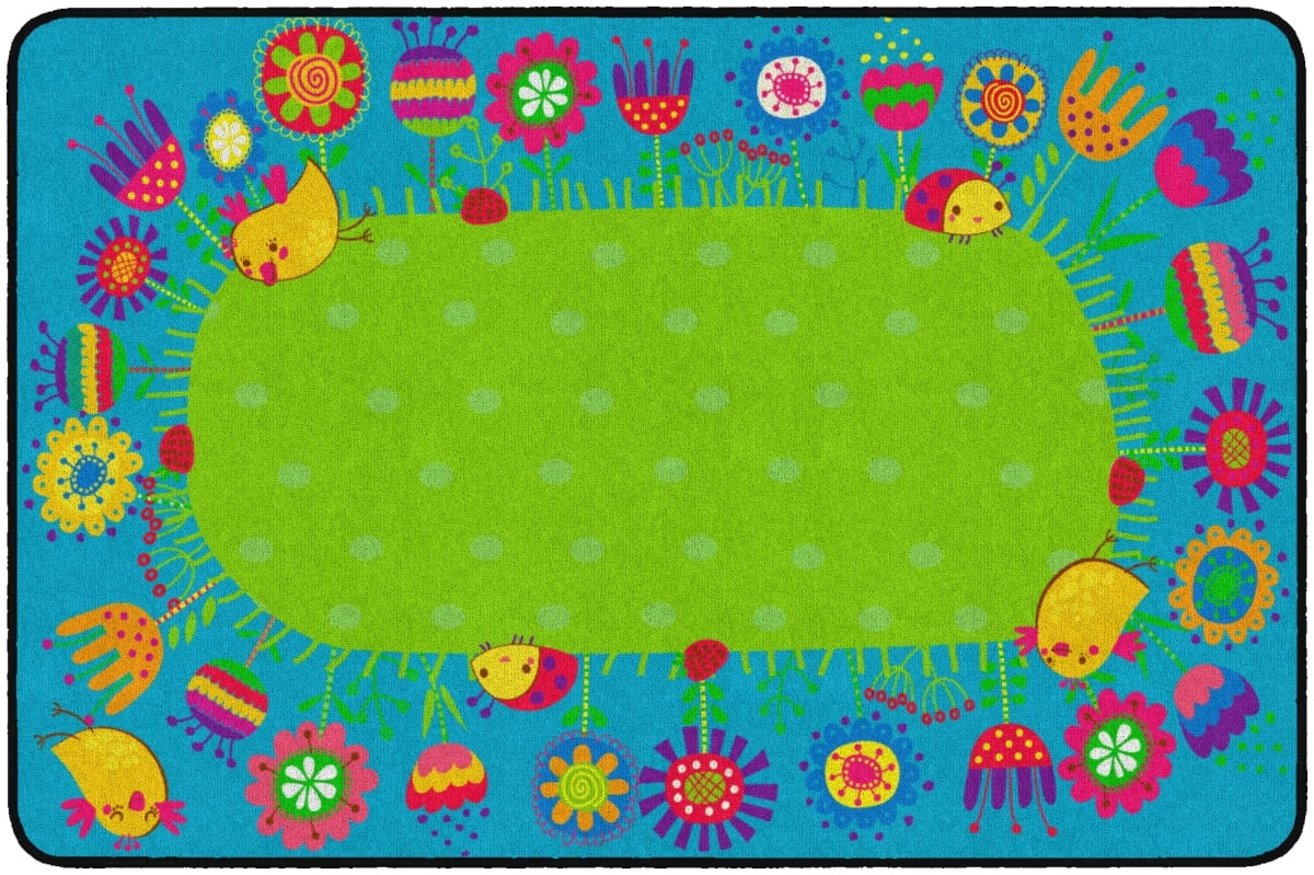 FE290-22A 4 x 6 ft. Good Morning Garden Rug - Rectangle