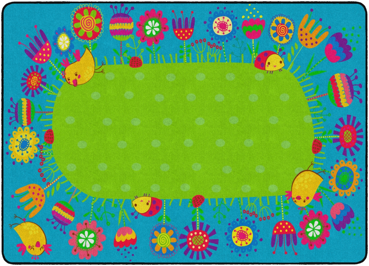 6 ft. x 8 ft. 4 Good Morning Garden Rug - Rectangle