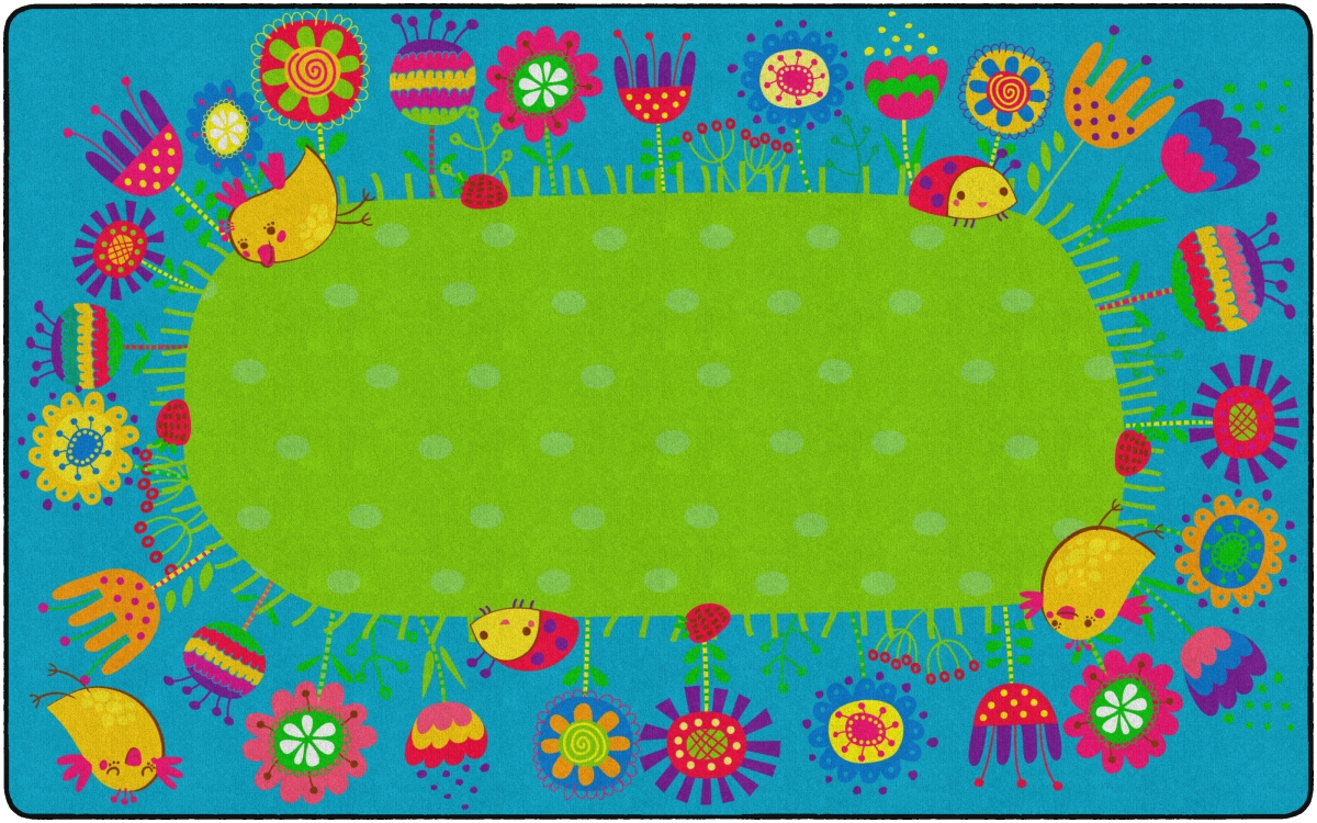 FE290-44A 7 ft. 6 x 12 ft. Good Morning Garden Rug - Rectangle