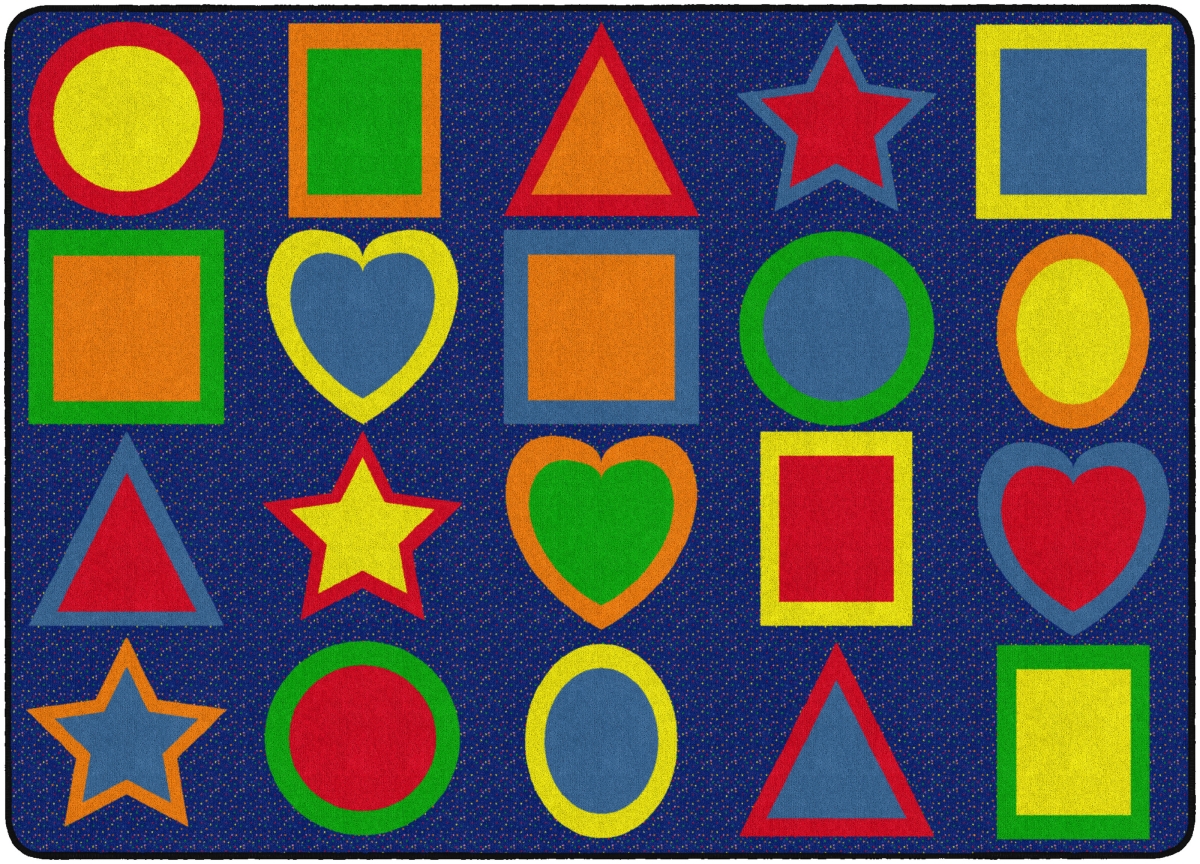 6 ft. x 8 ft. 4 All Kinds of Shapes Primary Rug - Rectangle