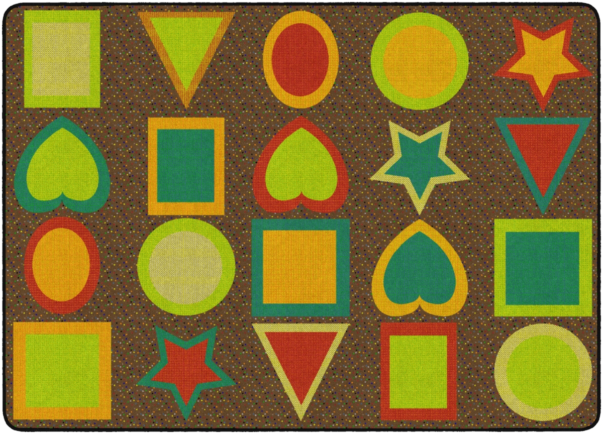 6 ft. x 8 ft. 4 All Kinds of Shapes Muted Rug - Rectangle