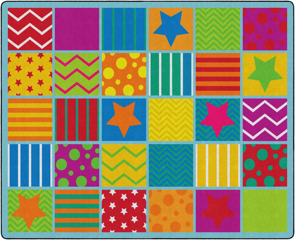 FE331-58A 10 ft. 9 x 13 ft. 2 in. Silly Seating Classroom Rug - Rectangle