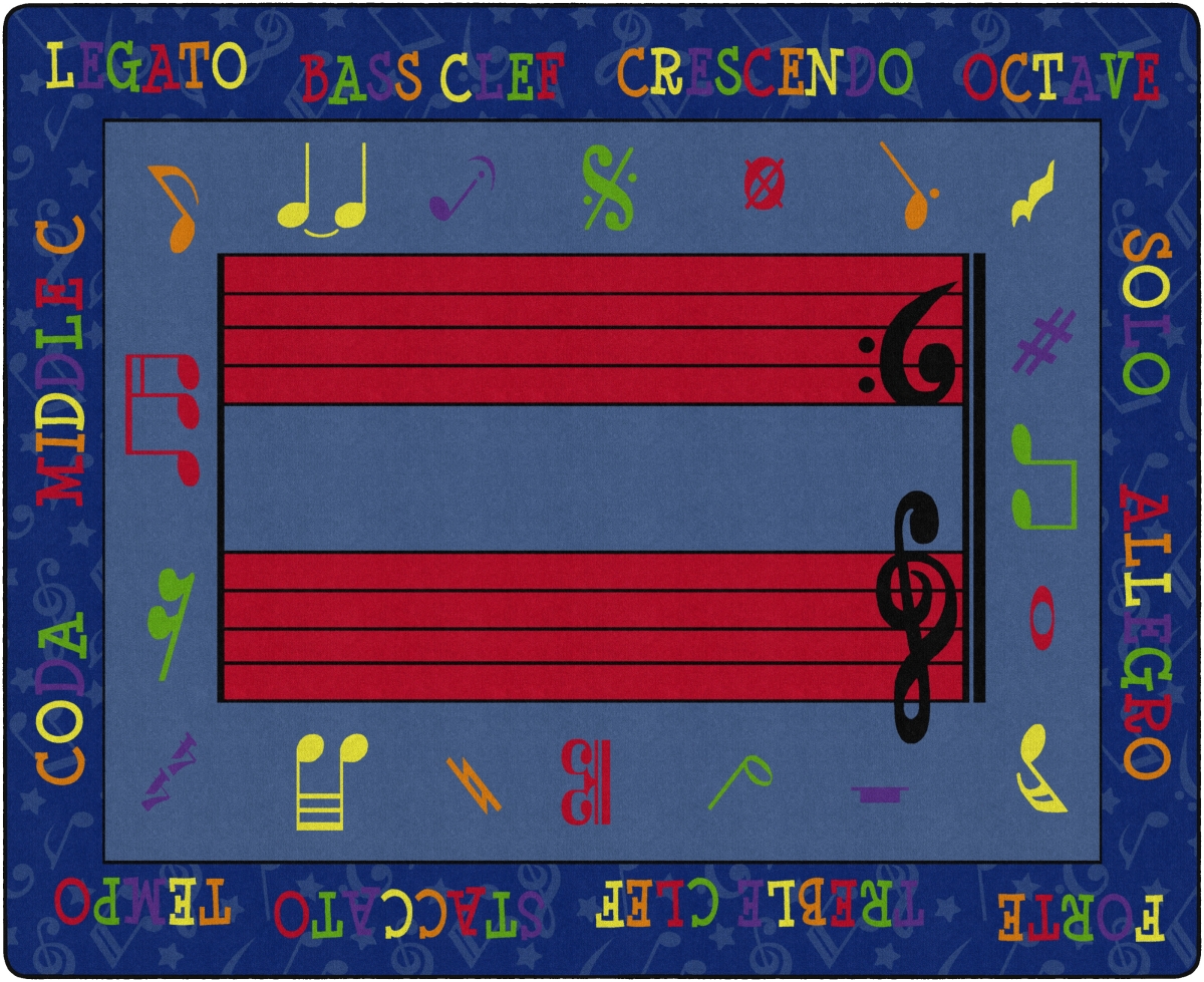 FE121-58A 10 ft. 9 in. x 13 ft. 2 in. Fun with Music Rug - Rectangle