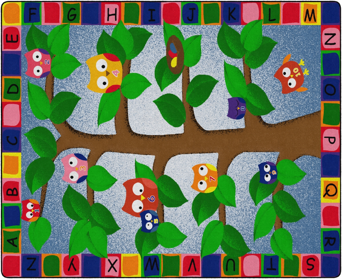 FE258-58A 10 ft. 9 x 13 ft. 2 Alphabet Owls Rug - Rectangle