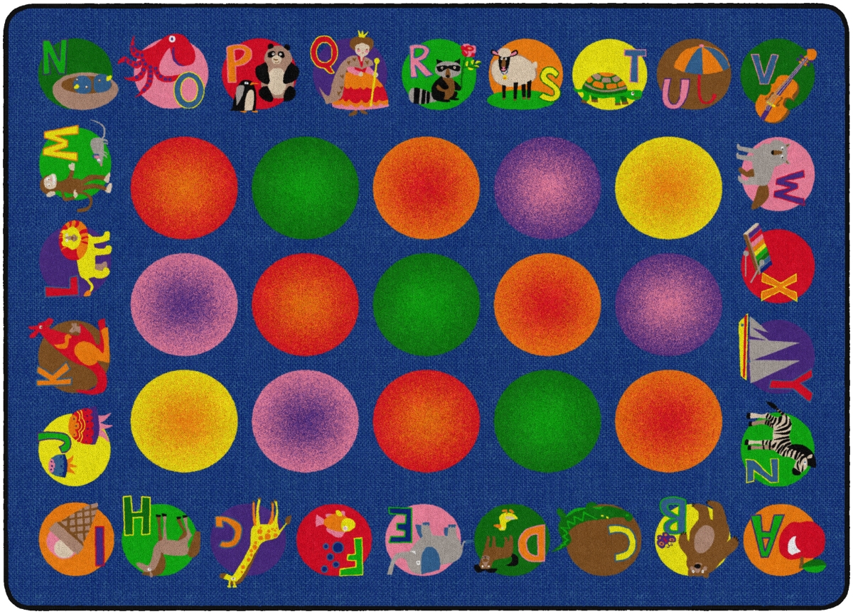 5 ft. 10 in. x 8 ft. 4 in. Circletime Learning Rug - Rectangle