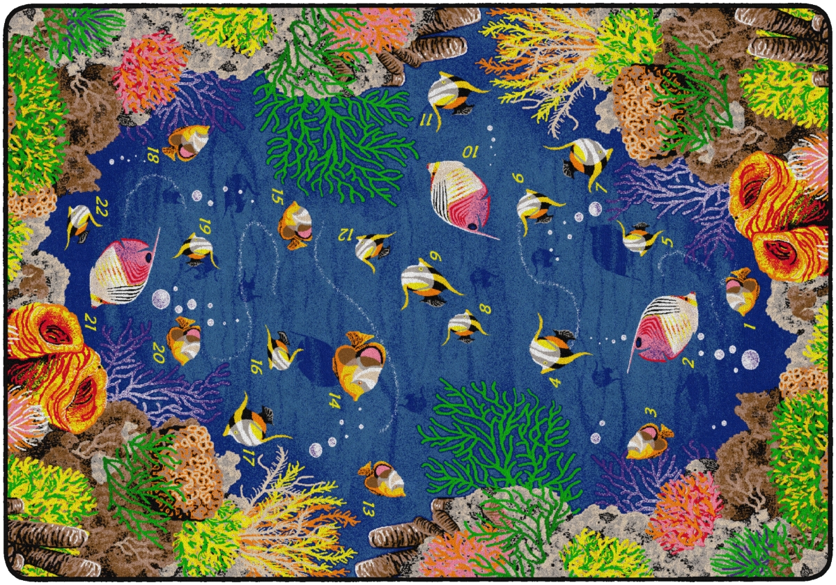 FE130-32A 5 ft. 10 in. x 8 ft. 4 in. Underwater Counting Rug - Rectangle