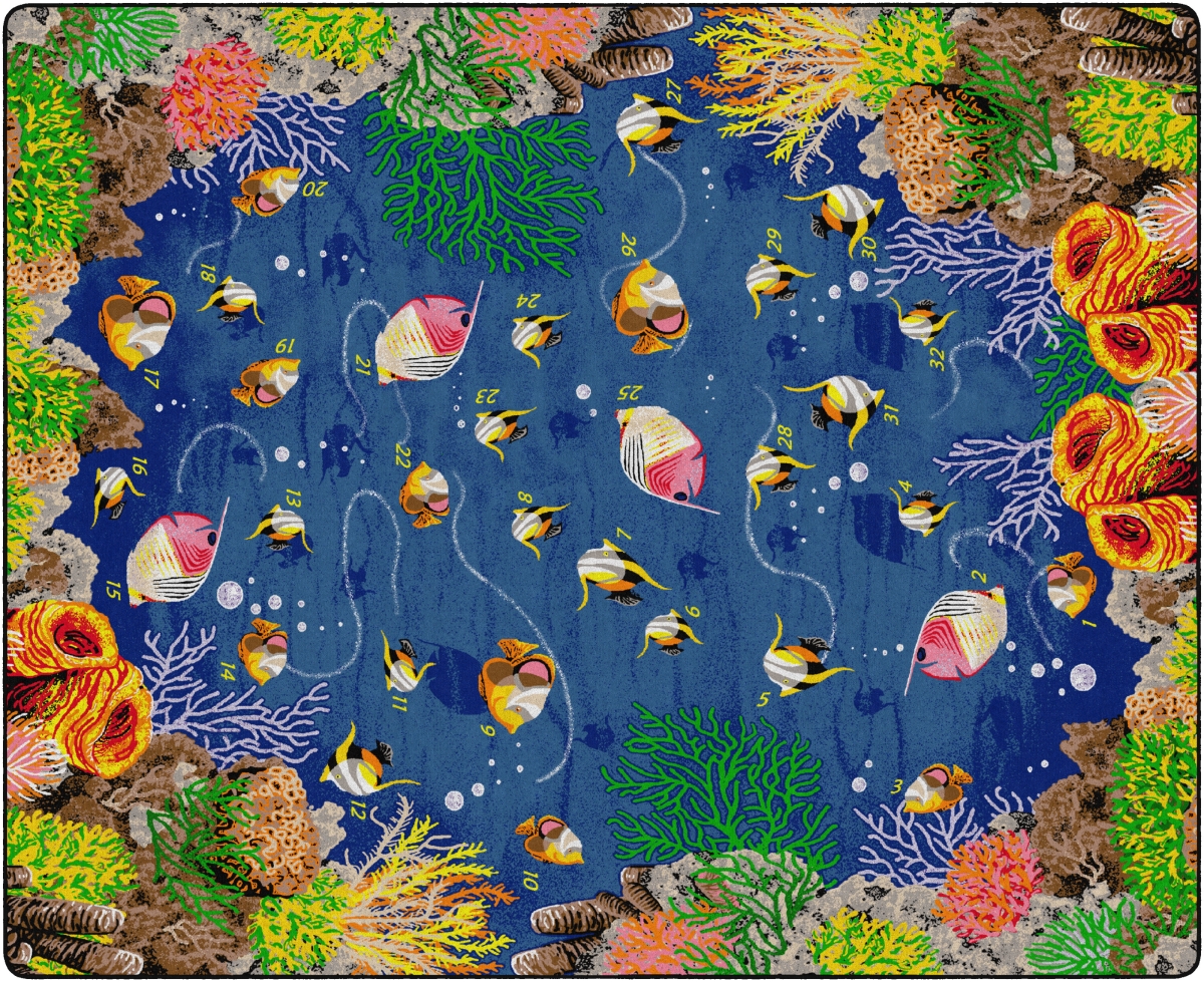 FE130-58A 10 ft. 9 in. x 13 ft. 2 in. Underwater Counting Rug - Rectangle