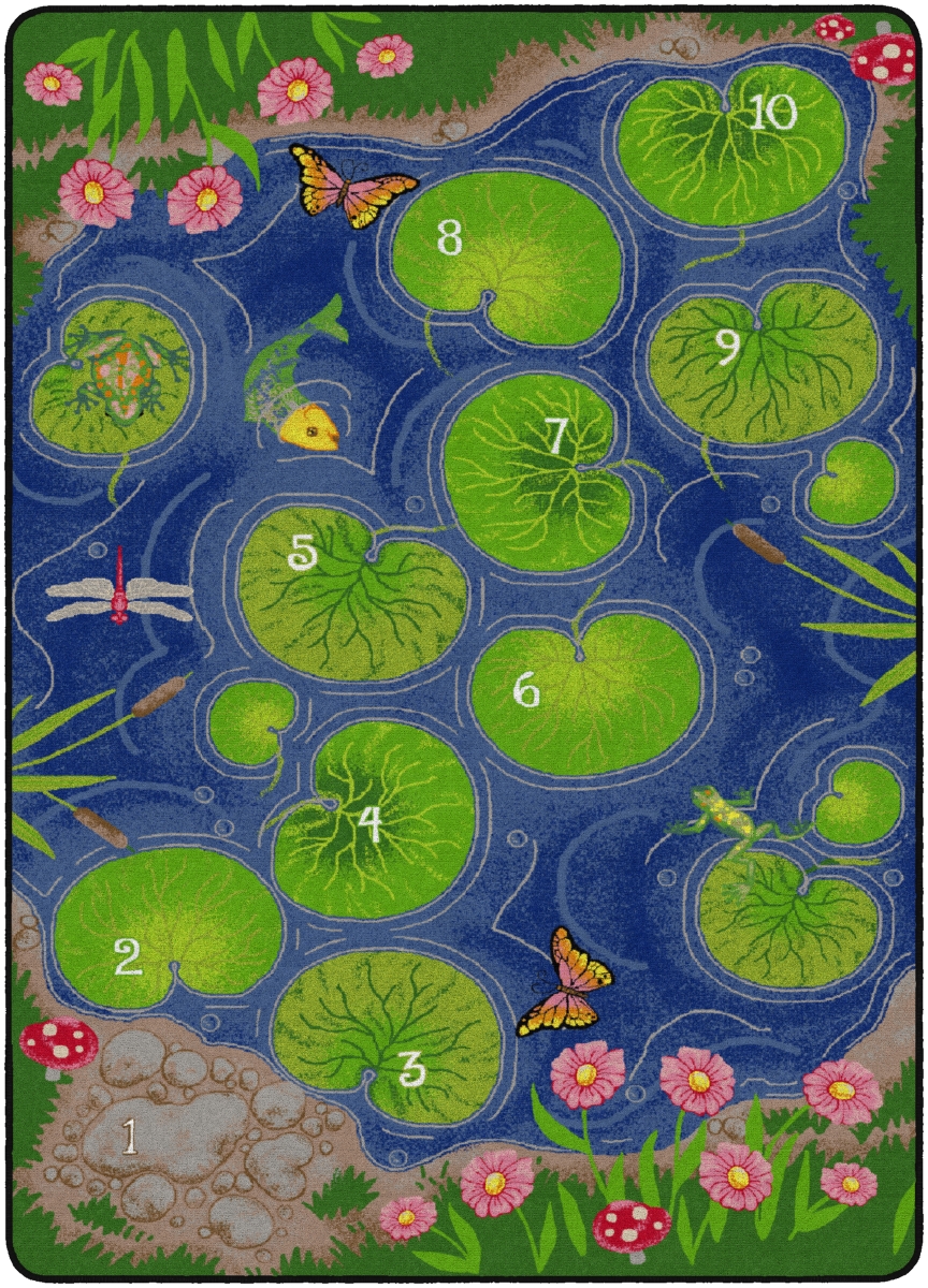 6 x 9 ft. Hopscotch Pond Rug - Rectangle