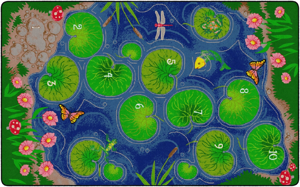 FE138-44A 7 ft. 6 in. x 12 in. Hopscotch Pond Rug - Rectangle