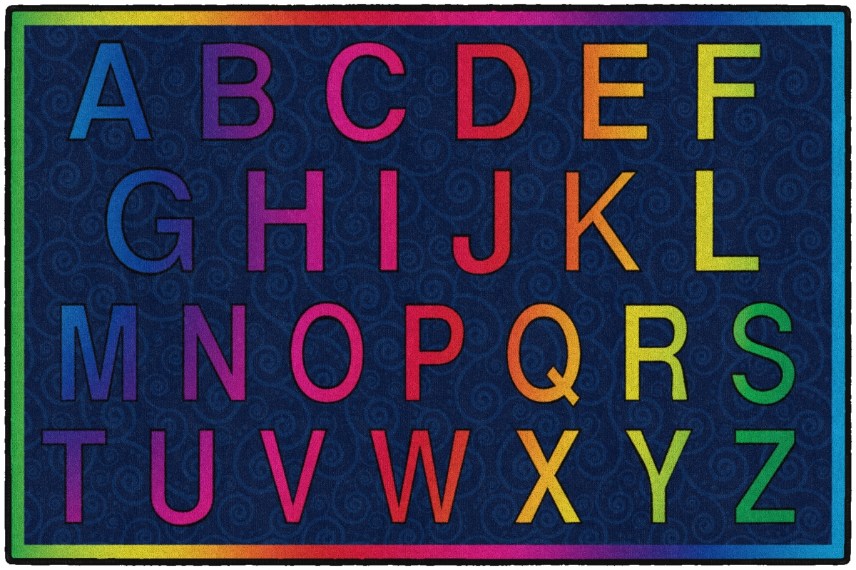 Picture of Flagship Carpets CE488-22W 4 x 6 Cheery Alphabet Rug - Rectangle