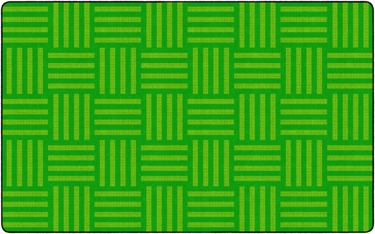 FE383-44A 7 ft. 6 x 12 Hashtag Tone on Tone Rug, Lime - Rectangle