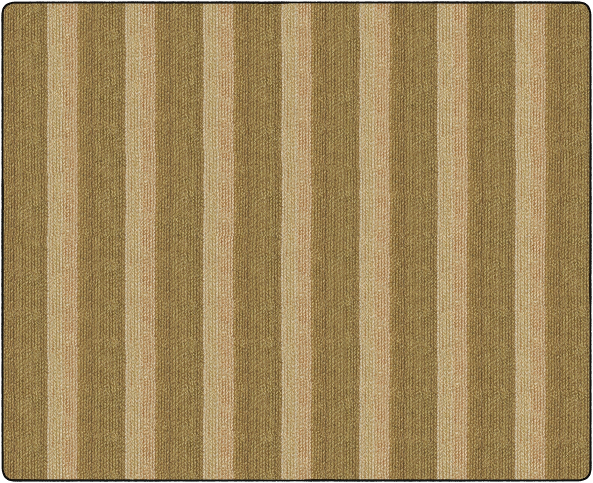FA1008-58FS 10 ft. 6 x 13 ft. 2 Cozy Basketweave Stripe Classroom Rug, Natural - Rectangle