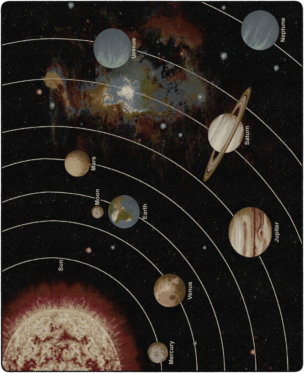 FM175-58A 10 ft. 9 in. x 13 ft. 2 in. The Solar System Orbit Tranquility Rug - Rectangle