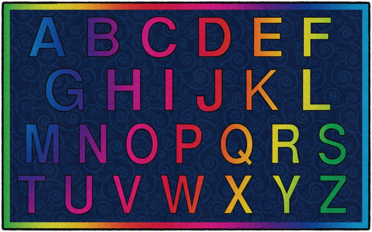 Picture of Flagship Carpets CE488-28W 5 x 8 Cheery Alphabet Rug - Rectangle