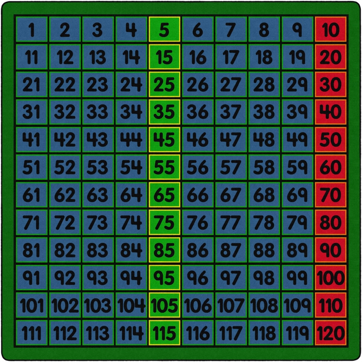 FE382-70A 12 x 12 ft. Counting to 120 Rug - Square
