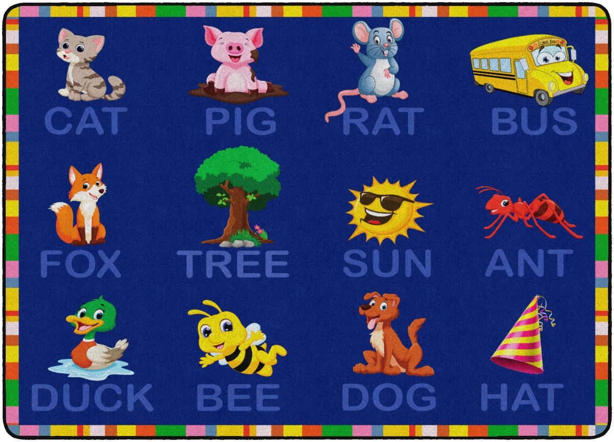 FE491-32A 6 x 8 ft. 4 The Learning to Read Rug - Rectangle