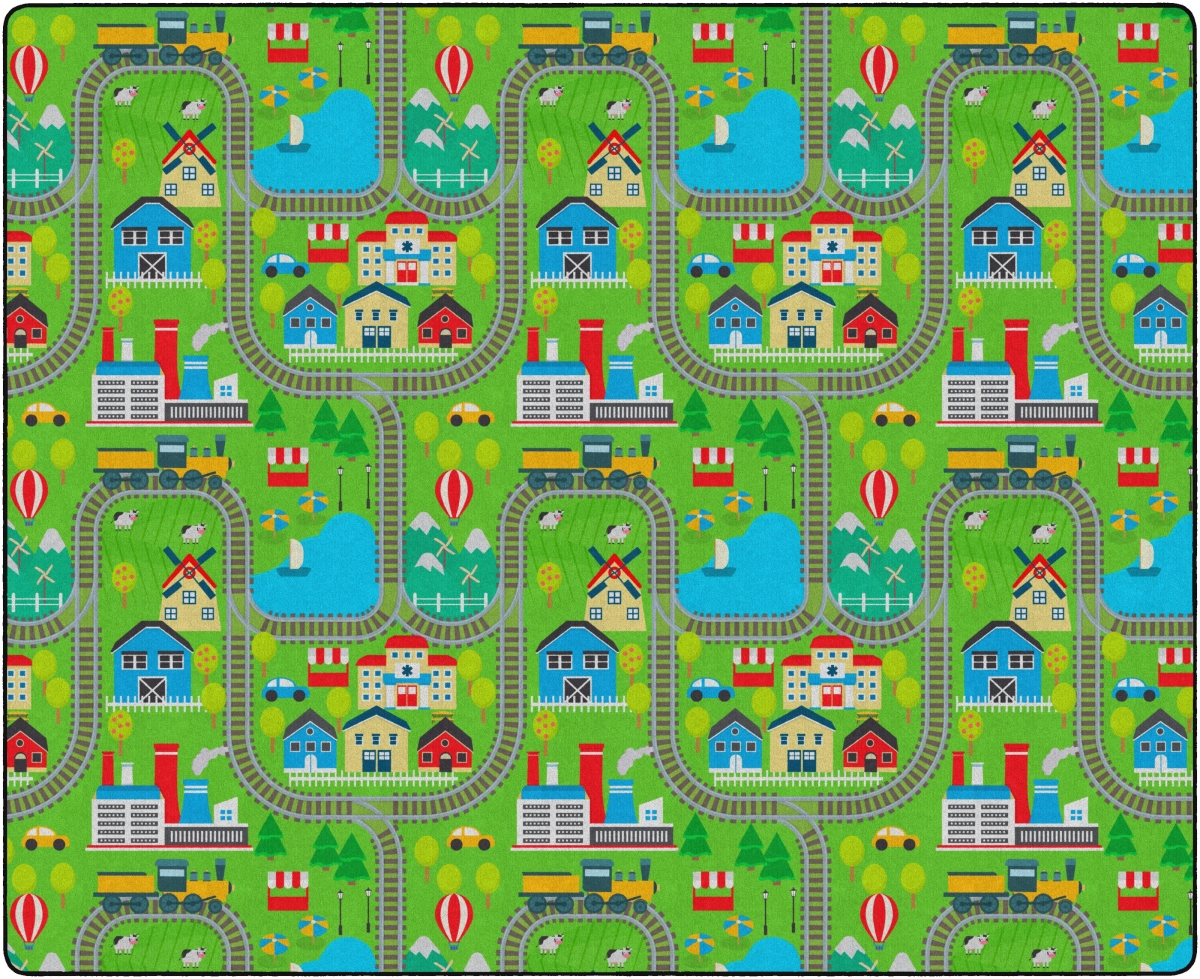 FE493-58A 10 ft. 6 x 13 ft. 2 The Train Ride Rug - Rectangle