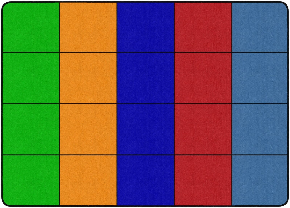 FX1525-32FS 6 in. x 8 ft. 4 in. Ranbow Seating Blocks Carpet