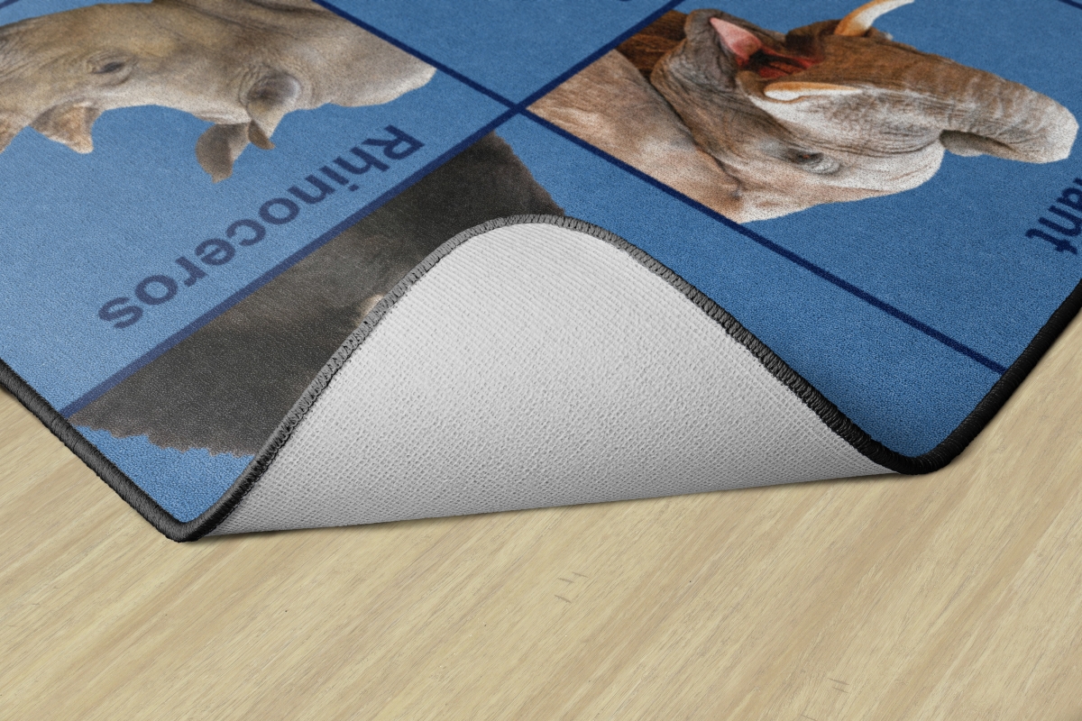 FA1268-44FS Zoo Animal Seating Rug - 7 ft. 6 in. x 12 ft.