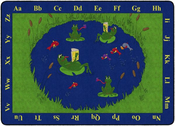FE142-58A Frogs Rectangle Rug - 10 ft. 6 in. x 13 ft. 2 in.