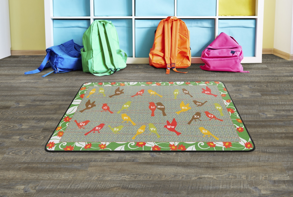 FE272-22A Birds on A Wire Rectangle Rug - 4 x 6 ft.