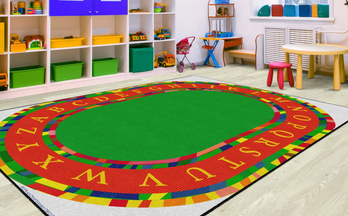 FE279-45A Craftsman Circle Oval Rug - 7 ft. 6 in. x 12 ft.