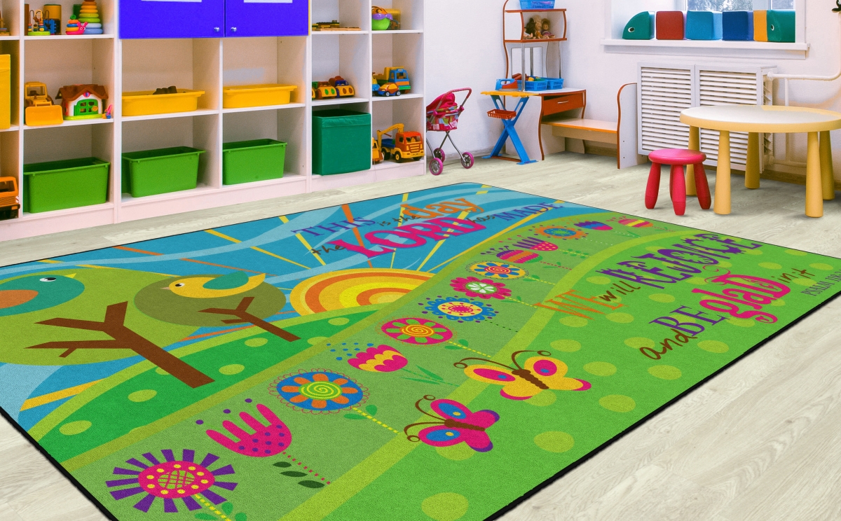 FE312-44A This is The Day The Lord Has Made Rectangle Rug - 7 ft. 6 in. x 12 ft.