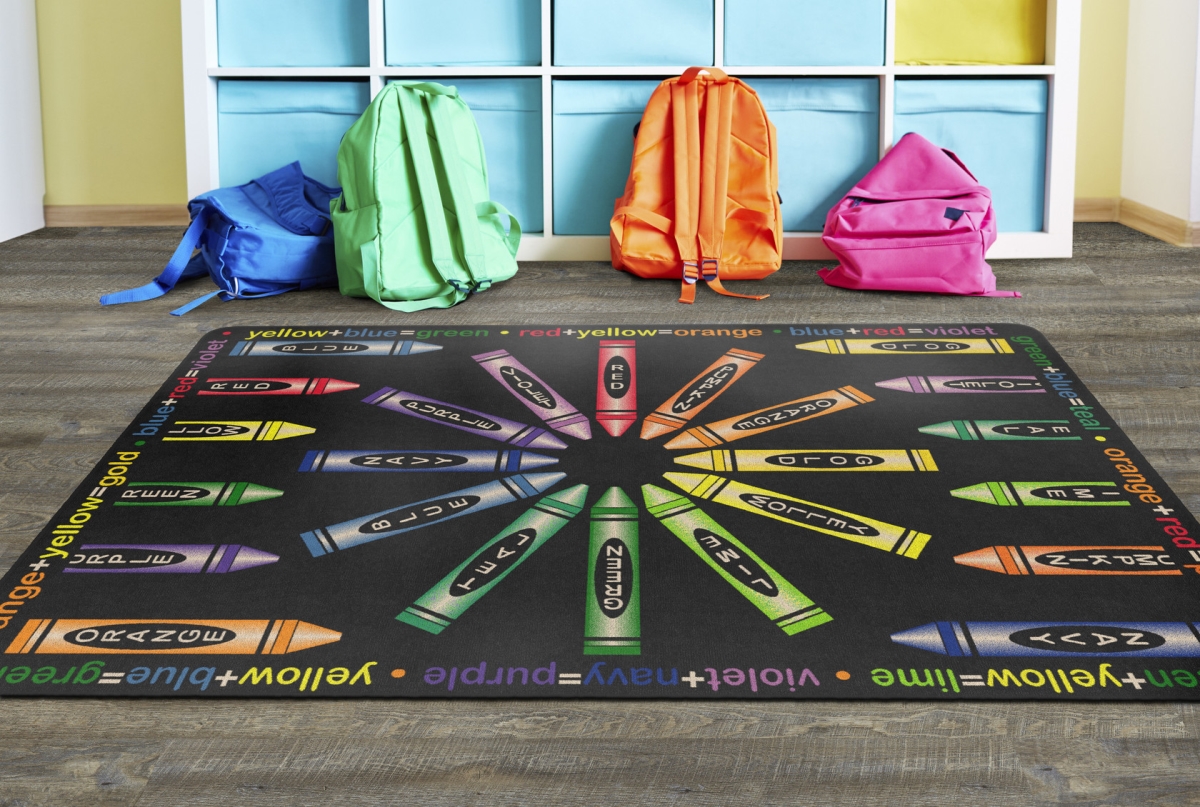 FE114-32A All Mixed Up Black Rectangle Rug - 5 ft. 10 in. x 8 ft. 4 in.